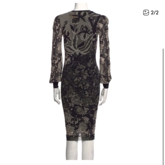 Chic Black and Cream Lace Dress - Picture 3 of 3